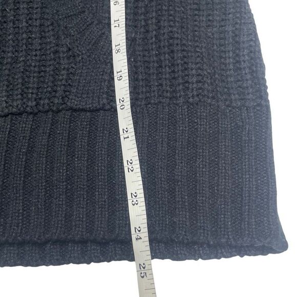 Arizona Black Cable Knit Kangaroo Pocket Pullover Sweater N0282 - Picture 5 of 6